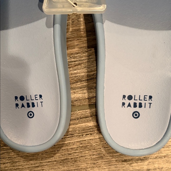 Roller Rabbit Blue Paisley Slide Sandals - Picture 3 of 5